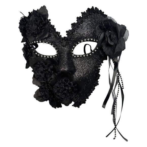 no brand Accessories - Masquerade Mask, Butterfly Floral Rhinestone Glitter Costume Accessory